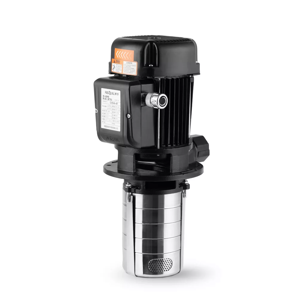 ปั๊มไฟฟ้าแรงดันสูง Risefull ใช้ในเชิงพาณิชย์พิกัดการไหล2M³ / h สแตนเลสสตีลหลายขั้นตอนแนวตั้งแบบแช่ได้